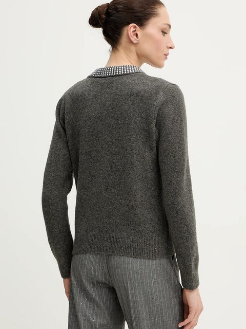 Morgan sweter z domieszką wełny damski kolor szary MSOSI - zdjęcie produktu nr 2