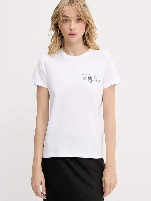 Karl Lagerfeld t-shirt bawełniany IKON - zdjęcie produktu nr 2