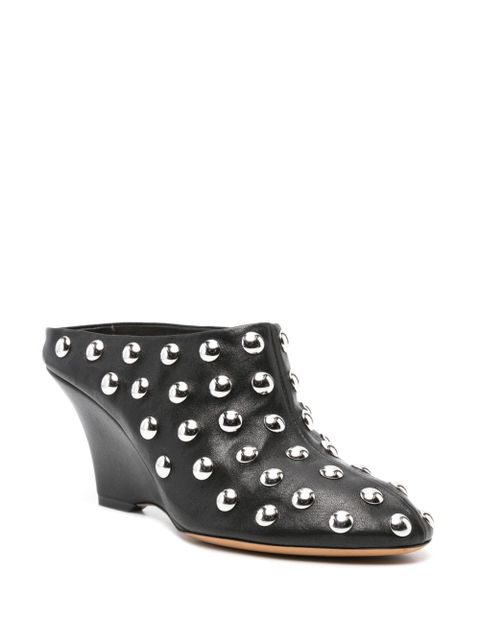 KHAITE Apollo 75mm wedge mules - Black - zdjęcie produktu nr 2