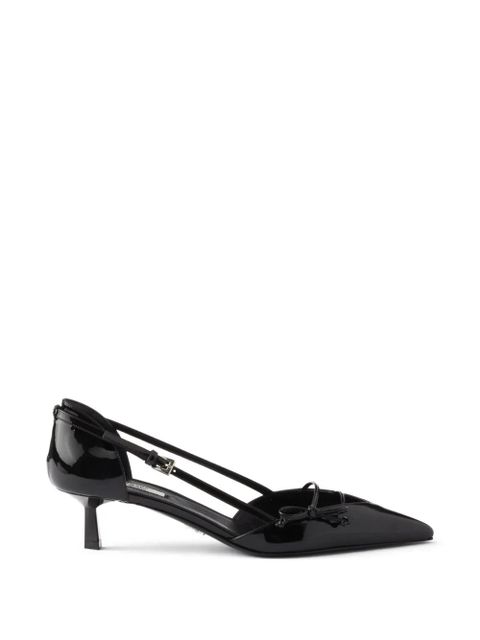 Prada open-side patent-leather heeled pumps - Black - zdjęcie produktu nr 1