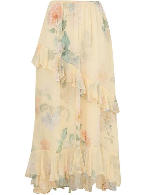 ZIMMERMANN Illuminate asymmetric maxi skirt - Neutrals - zdjęcie produktu nr 1