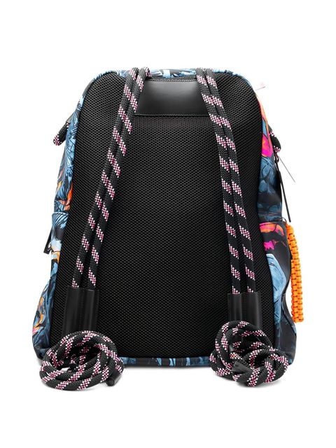 Valentino Garavani floral-print backpack - Blue