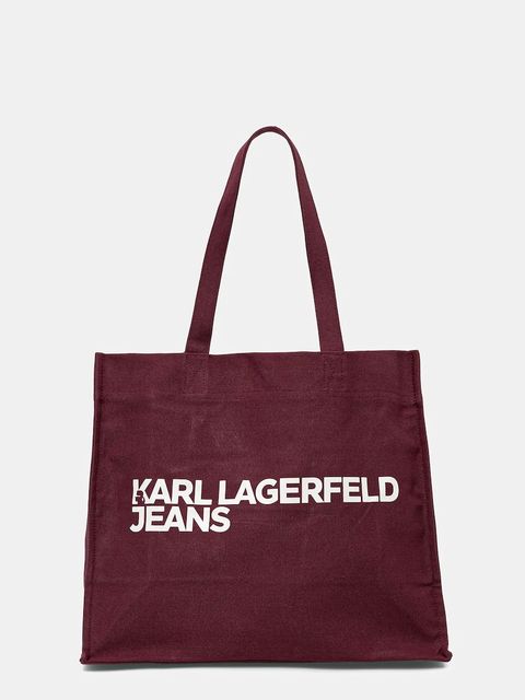Karl Lagerfeld Jeans torba bawełniana kolor bordowy A1W50002 - zdjęcie produktu nr 1
