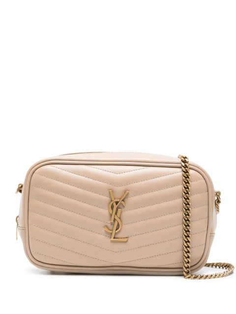 Saint Laurent mini Lou quilted leather crossbody bag - Neutrals - zdjęcie produktu nr 1