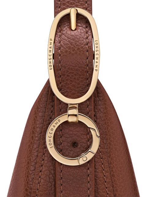 Longchamp small Le Foulonné grained-leather cross body bag - Brown