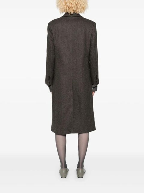 SANDRO buttoned double-breasted coat - Grey