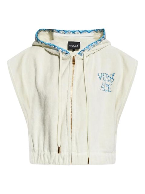 Versace hooded cropped top - White - zdjęcie produktu nr 1