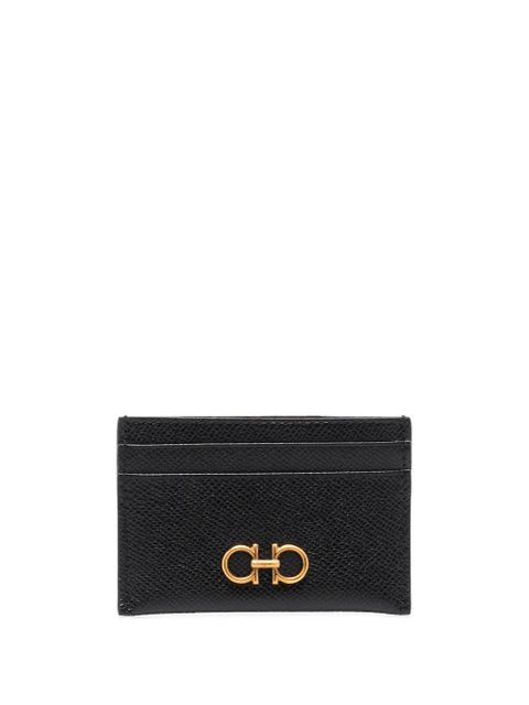 Ferragamo Gancini leather card holder - Black - zdjęcie produktu nr 1