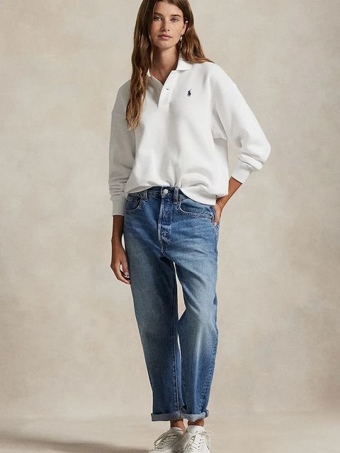 Polo Ralph Lauren bluza damska kolor biały gładka 211947966