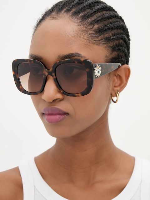 Kurt Geiger London okulary przeciwsłoneczne Evil Eye damskie kolor brązowy 4738932679 - zdjęcie produktu nr 1