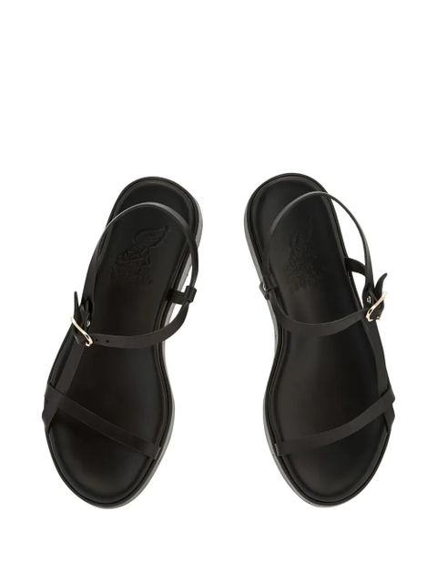 Ancient Greek Sandals Politia leather sandals - Black