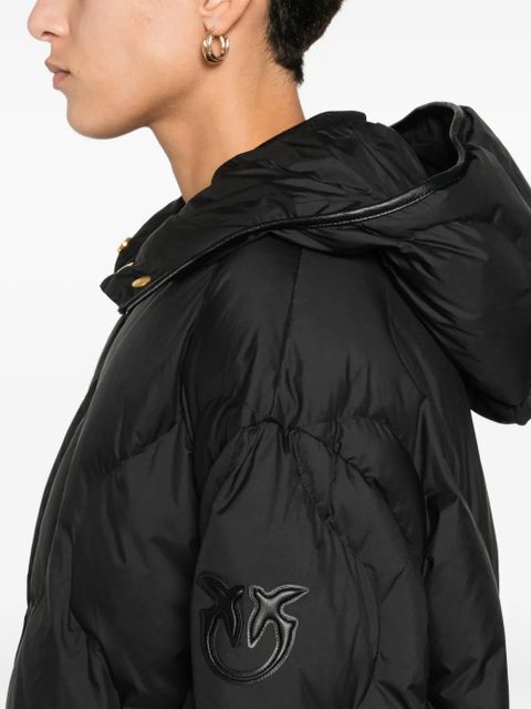 PINKO quilted hooded jacket - Black