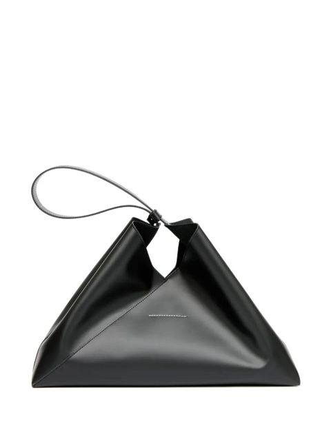 MM6 Maison Margiela large Fortune Cookie leather tote bag - Black - zdjęcie produktu nr 2
