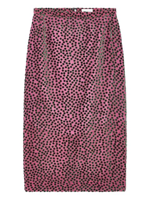 DRIES VAN NOTEN devoré polka-dot midi skirt - Pink - zdjęcie produktu nr 1