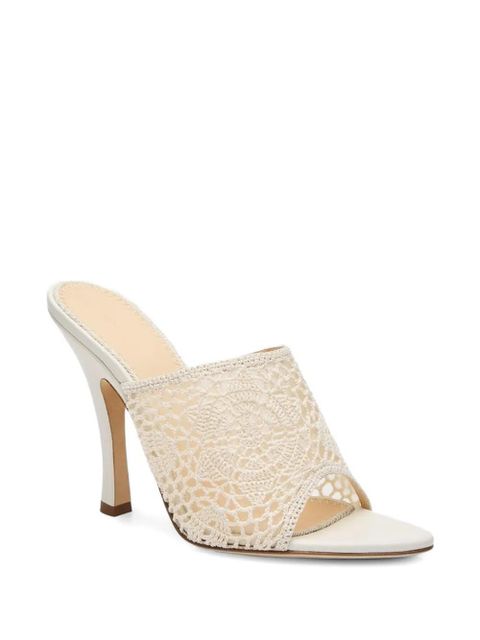 Magda Butrym crochet-knit open-toe mules - White - zdjęcie produktu nr 2