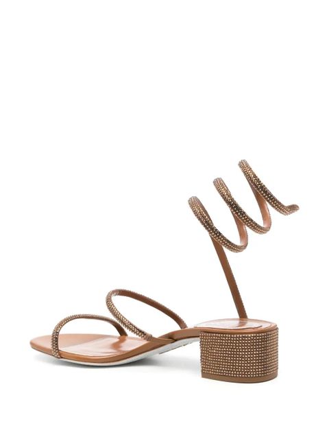 René Caovilla Juniper 40mm crystal-embellished sandals - Brown