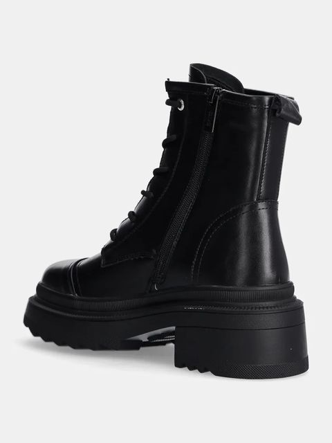 GOE workery skórzane damskie kolor czarny na platformie lekko ocieplone OO2N4115 BLACK - zdjęcie produktu nr 2