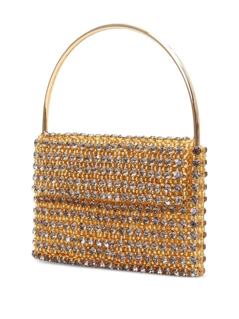 Vanina Nuances crystal-embellished clutch bag - Brown