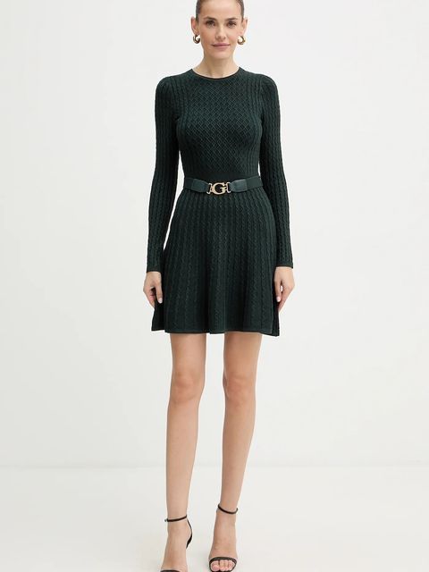 Guess sukienka HANA kolor zielony mini dopasowana W5BK68 Z2YJ2 - zdjęcie produktu nr 2