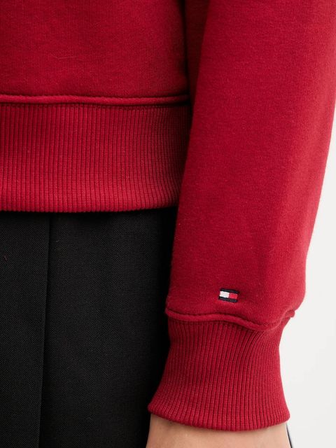 Tommy Hilfiger bluza damska kolor bordowy z nadrukiem WW0WW39791