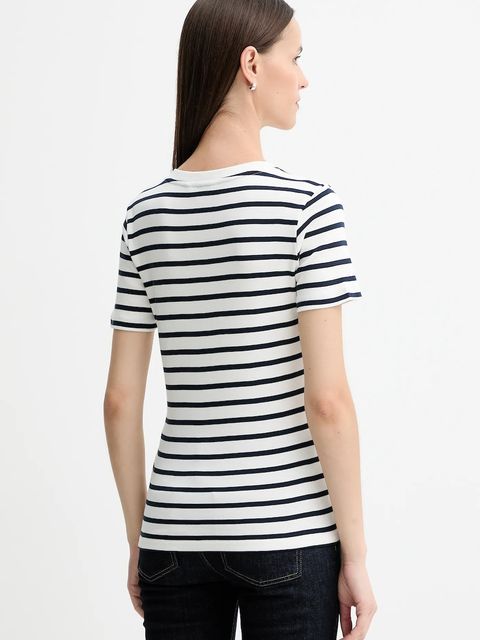 Tommy Hilfiger t-shirt bawełniany damski kolor granatowy WW0WW40584 - zdjęcie produktu nr 2