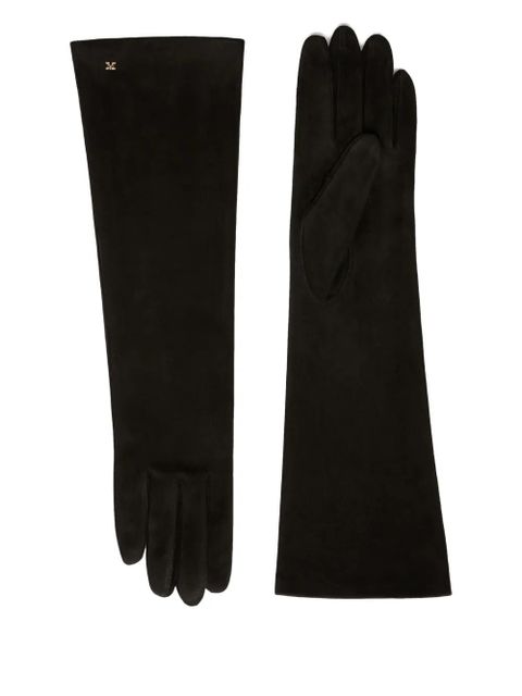 Max Mara logo-charm leather gloves - Black - zdjęcie produktu nr 1