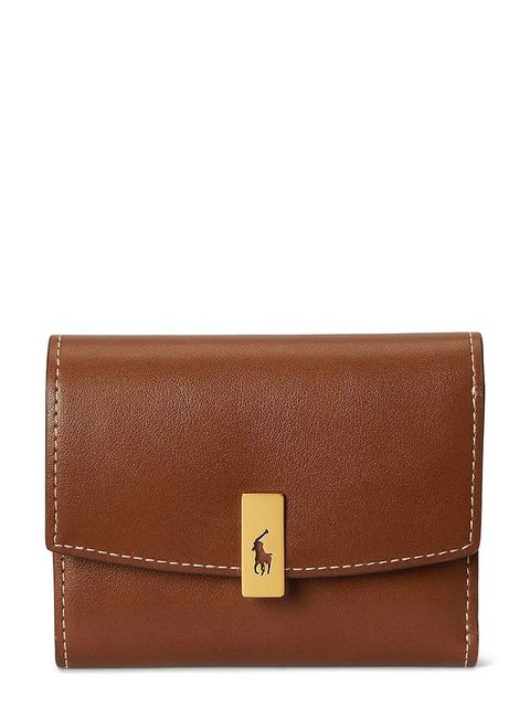 Polo Ralph Lauren portfel skórzany damski kolor brązowy 427P04992 - zdjęcie produktu nr 1