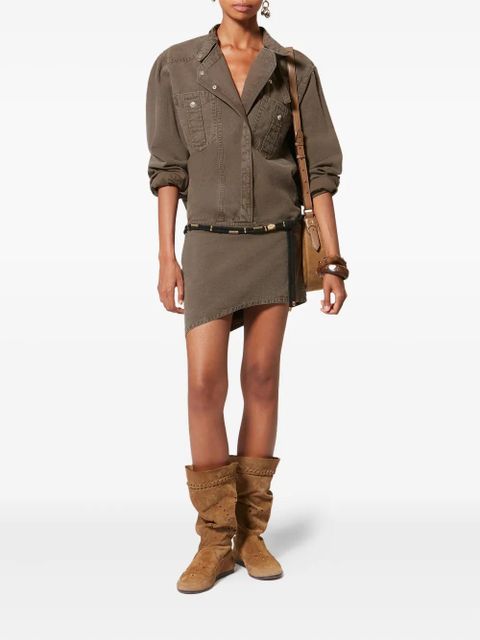MARANT ÉTOILE Nouria patch-pocket mini dress - Brown - zdjęcie produktu nr 2