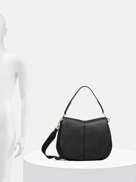 Gianni Chiarini torebka skórzana HELENA ROUND kolor czarny BS 6037/COMM GRN-NA