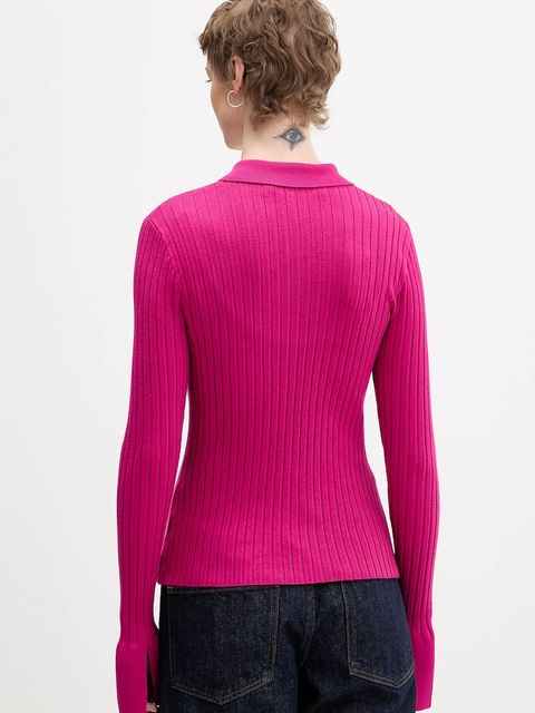 Karl Lagerfeld Jeans longsleeve kolor różowy B1W18026