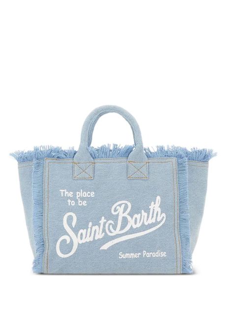 MC2 Saint Barth Colette fringe-trimmed tote bag - Blue - zdjęcie produktu nr 1
