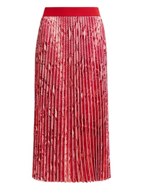 Essentiel Antwerp pleated snake-print midi skirt - Blue - zdjęcie produktu nr 1