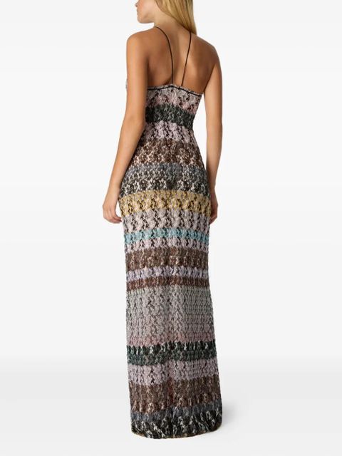 Missoni crossover patterned maxi dress - Neutrals
