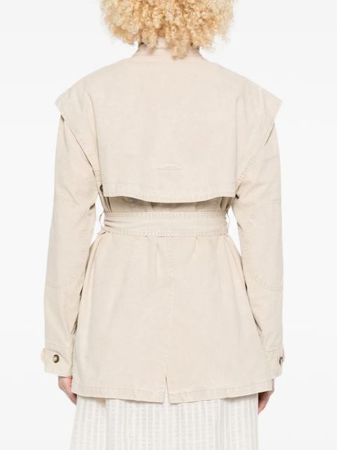 MARANT ÉTOILE belted flap-pocket jacket - Neutrals