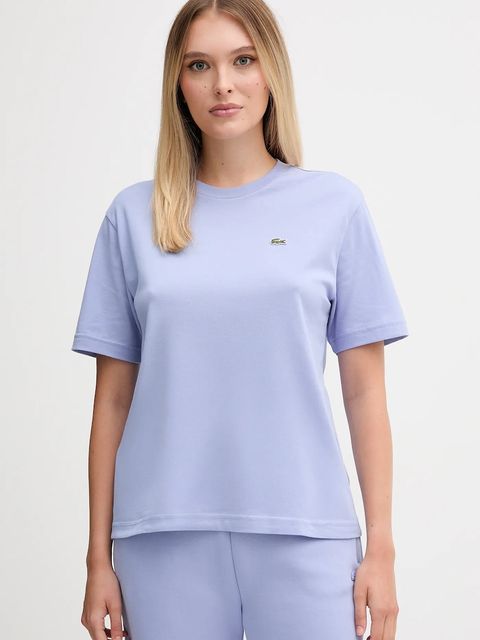 Lacoste t-shirt bawełniany damski kolor niebieski TF7215 - zdjęcie produktu nr 1