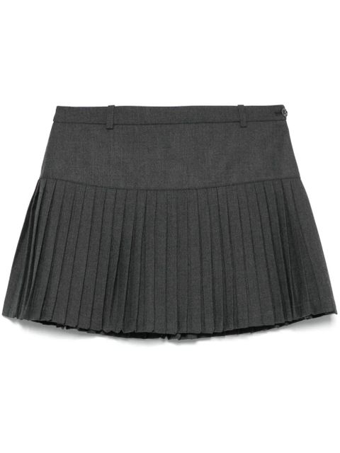 Marine Serre pleated mini skirt - Grey - zdjęcie produktu nr 1