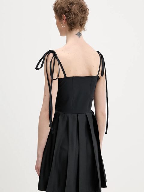 adidas Originals sukienka Pleated Dress kolor czarny mini rozkloszowana JW0115 - zdjęcie produktu nr 2