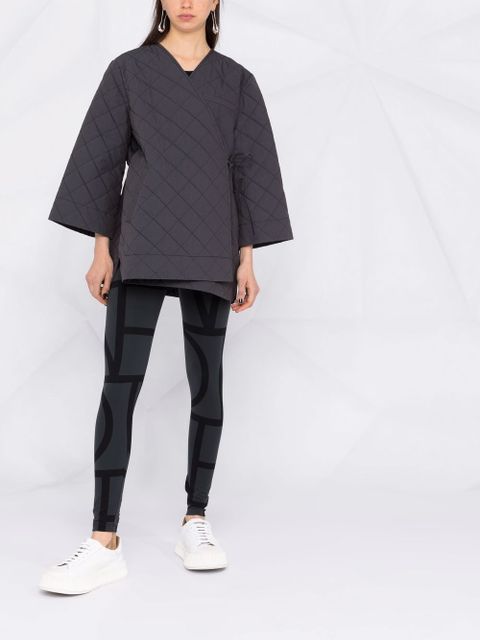 TOTEME Monogram two-tone leggings - Black - zdjęcie produktu nr 2