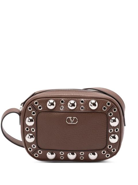 Valentino Garavani Nellcôte eyelet-embellished cross body bag - Brown - zdjęcie produktu nr 1