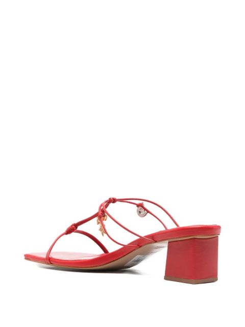 FARM Rio charm-detail strappy sandals - Red