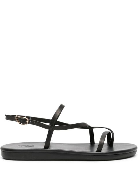 Ancient Greek Sandals Alethea flat leather sandals - Black - zdjęcie produktu nr 1