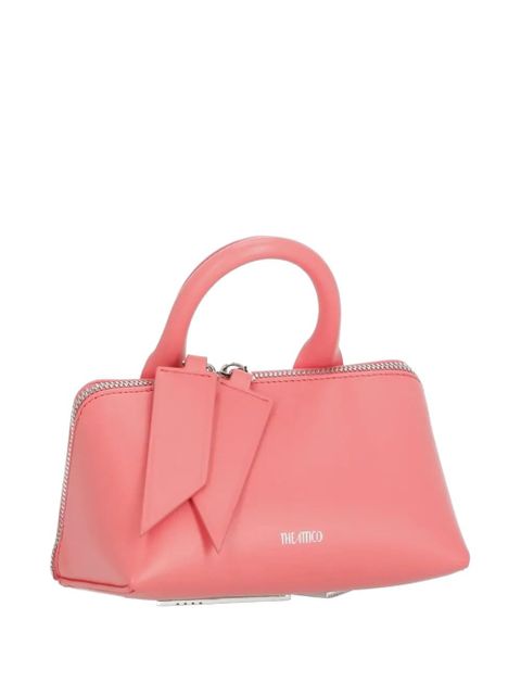 The Attico top-handle leather tote bag - Pink