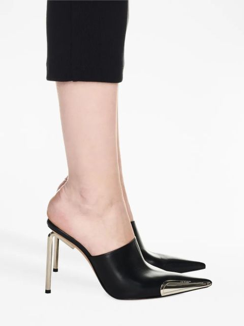 Off-White Allen Frame leather mules - Black