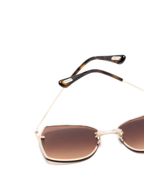 TOM FORD Eyewear oversize-frame sunglasses - Brown - zdjęcie produktu nr 2
