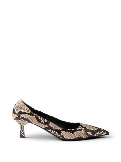 Prada printed Ayers leather pumps - Neutrals - zdjęcie produktu nr 1