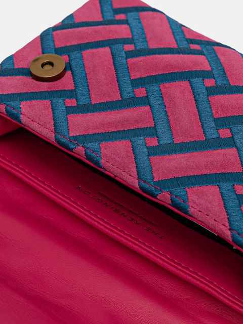 Kurt Geiger London torebka skórzana MINI KENSINGTON kolor różowy 5017657219