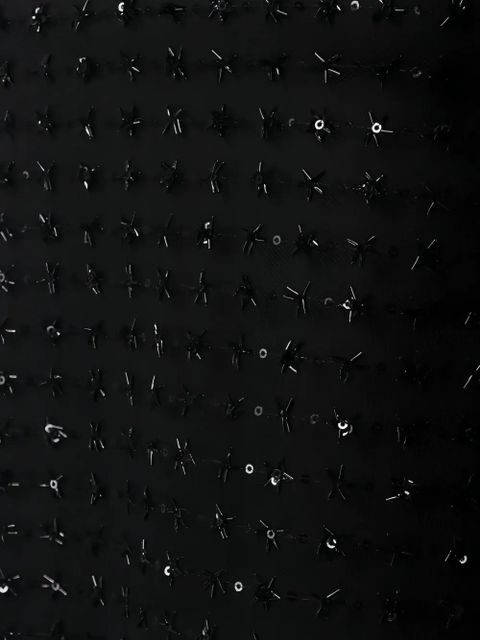 STAUD bow-detail sequin-embellished mini dress - Black