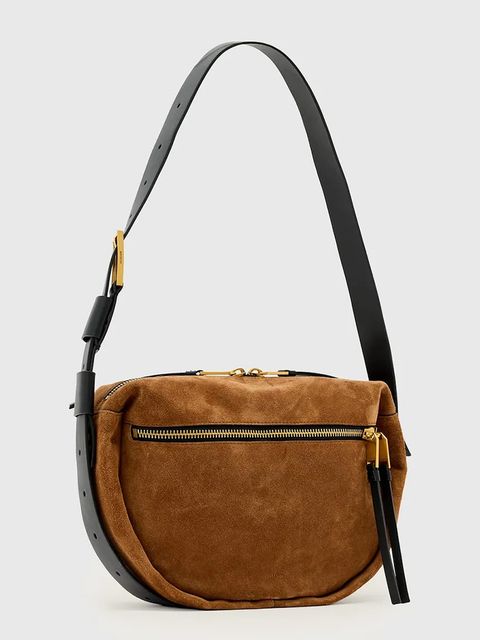 AllSaints torebka zamszowa