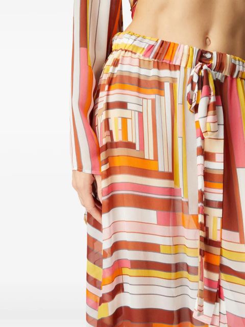 Missoni printed maxi skirt - Orange