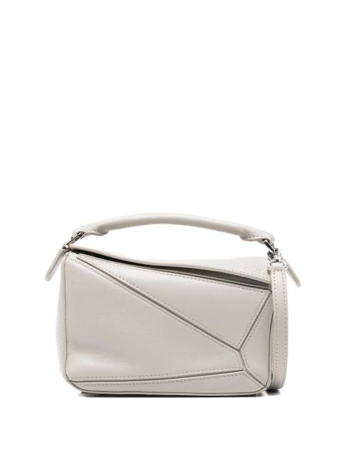 LOEWE mini Featherlight Puzzle calfskin cross body bag - Grey - zdjęcie produktu nr 1